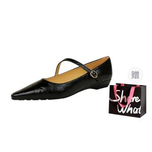 BIGTREE Туфли Мэри Джейн для женщин черные с сумкой для покупок, цвет Black+Shopping Bag