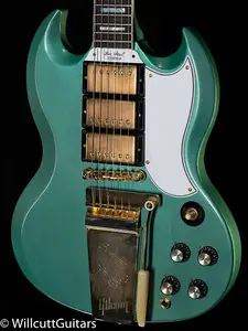 Gibson Custom Shop 1963 SG Custom Willcutt Exclusive Inverness Green Maestro VOS (133)