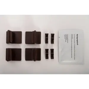 Клейкая основа K-HOME (комплект, 4 шт.) для крепления натяжных жалюзи-плиссе к оконной раме, коричневый