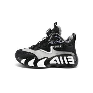 Водонепроницаемые и теплые низкие детские баскетбольные кроссовки для детей ZIJIAN, черный/белый