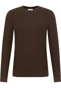 MUSTANG Свитер 'Elliot' в темно-коричневом цвете