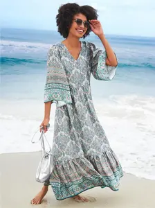 Heine платье с принтом "платье с принтом", цвет Sand-Flamingo-Bedruckt