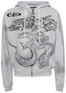 Худи Hellstar Yoga Zip-Up Hoodie 'Grey', серый