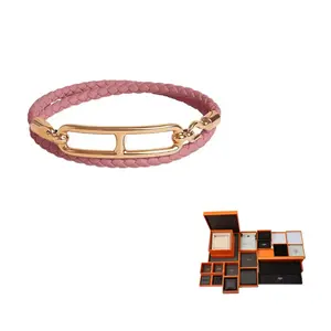 Кожаный браслет Roulis унисекс HERMES