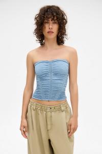 Топ BDG Urban Outfitters RUCHED BANDEAU, Blue/Light Blue