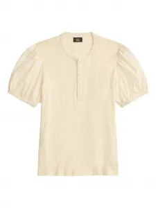 Топ с объемными рукавами Ralph Lauren RRL, бежевый