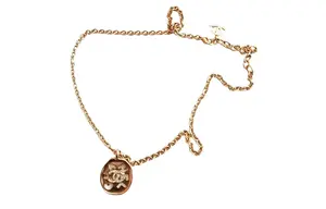 Двойная металлическая цепочка C для женщин CHANEL, золото