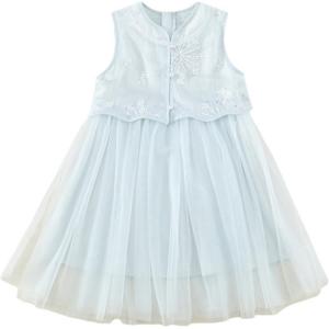 Детский двухкомпонентный комплект с юбкой и круглым вырезом, средней длины PROTECTCAMEL, светло-синий