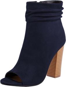 Женские стильные босоножки FSJ с открытым носком и свободной щиколоткой, ботильоны на массивном каблуке, для вечеринок, вечеров и клуба, размеры 4-15 США, Blue Side Zipper