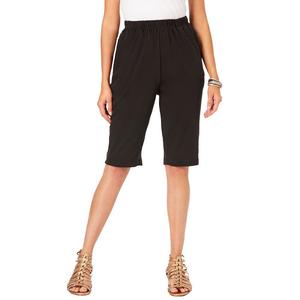 Женские шорты-бермуды мягкой вязки Roaman больших размеров Roaman's, черный