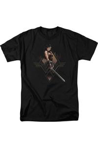 Футболка с коротким рукавом для взрослых Batman V Superman City Girl Gildan, черный