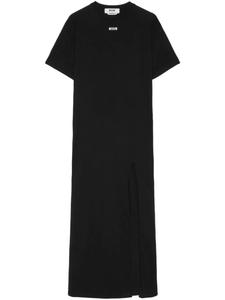 MSGM платье макси с логотипом, черный