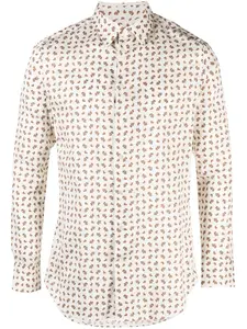 Рубашка с принтом пейсли Etro, белый