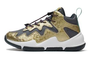 Детские баскетбольные кроссовки GS Low-top Black/Gold Lining Young