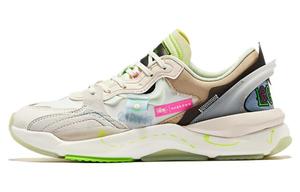 QIAODAN Женские повседневные кроссовки с низким верхом, устойчивые к скольжению, бежево-зеленые