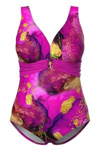 Ulla Popken Футболка-купальник в цвете Purple