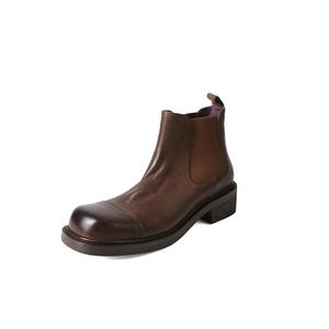 Yeezyy Reezy Короткие женские челси-ботфорды 4 см коричневые, цвет Brown