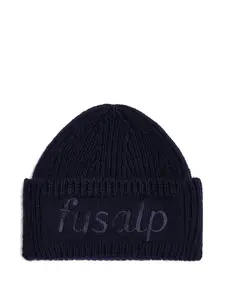 Вышитая вязаная шапка Fusalp, синий