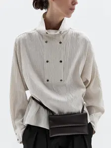 Мини-Сумка через плечо из кожи наппа Massimo Dutti, коричневый