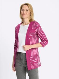 Пиджак-рубашка с принтом пурпурно-бежевого цвета Sieh an!