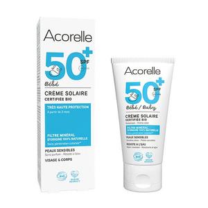 Солнцезащитный крем с органической сертификацией ACORELLE Crema Solar Bebé SPF50+, 50 мл