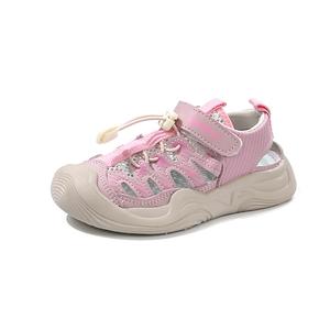 Детские сандалии с низким верхом, дышащие, нескользящие, износостойкие SHIBU, розовый