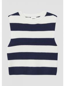 s.Oliver Вязаный жилет, цвет 58х1, темно-синий