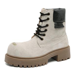 Xiwencha Короткие ботинки Martin унисекс, желтые