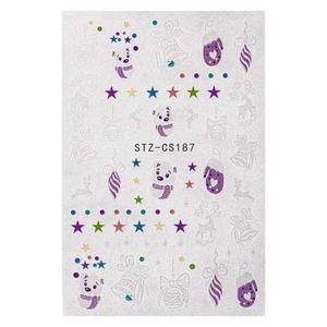 Тонкие самоклеящиеся новогодние наклейки для ногтей STZ-CS187 MollyLac, Molly Lac