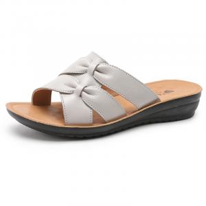 EGCHI Женские шлепанцы на резиновой подошве бежевые, цвет Beige