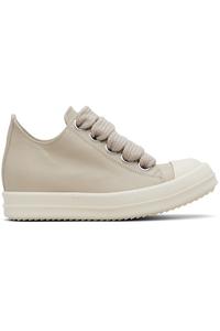 Rick Owens Бежевые низкие кроссовки Jumbolace