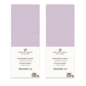 Простынь на подгонке DarBene 2 шт 90x200, 90x30x200 см цвет flieder hell