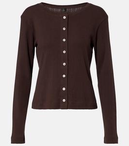 Кардиган из хлопка Pointelle Leset, Choco
