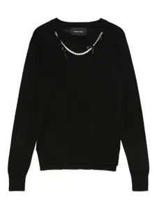 Свитер с искусственным жемчугом Simone Rocha, черный