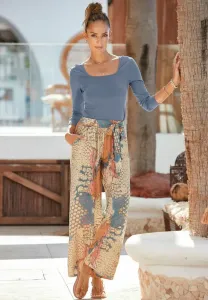 Брюки-Палаццо Buffalo, Orangeblaubedruckt