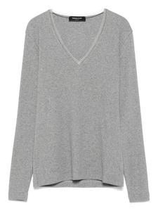 Свитер Fabiana Filippi с v-образным вырезом и длинными рукавами, серый