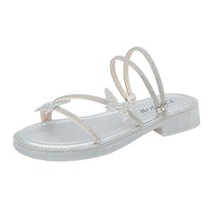 WUJI Серебряные противоскользящие устойчивые к истиранию шлепанцы для женщин, цвет Silver