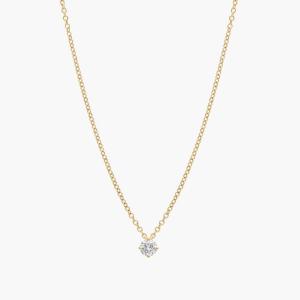 Подвеска-солитер с выращенным в лаборатории бриллиантом в оправе «воздушный змей» из желтого золота 14 карат (1/4 карата, два цвета — FG / VS2-SI1) Blue Nile