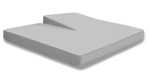 Сплит-топпер на приталенном листе серебро 180x200 - 200x200 см, плотный хлопковый трикотаж One-Home