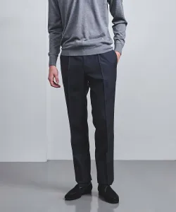 Тропические зауженные брюки с одной складкой United Arrows, цвет Navy