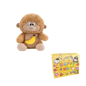 Очаровательная плюшевая кукла обезьянка с бананом высотой 25см Mise