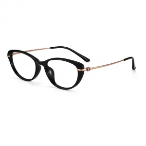 Очки с диоптриями Cat Eye из титанового сплава унисекс ELLE, el6020 g10/30-elegant черный золото