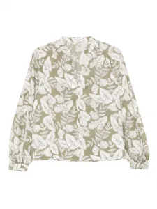 Блузка с V-образным вырезом и цветочным принтом Marc O'Polo, зеленый