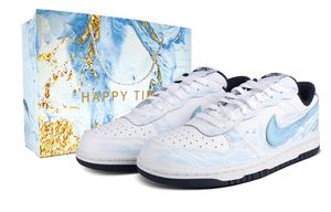 Nike Кроссовки для скейтбординга низкие unisex blue white с усиленной амортизацией и износостойкостью