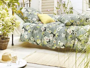 Постельное белье Irisette Sky Mako-Satin 135x200 Flowers Jade Yellow White 8378-30 Irisette GmbH & Co. KG