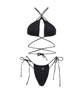 Бикини с несколькими бретельками The Attico, черный