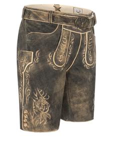 Короткие кожаные брюки Severin цвета сепия Nübler