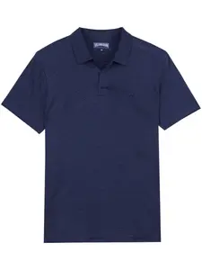 Рубашка поло с вышитым логотипом Vilebrequin, синий