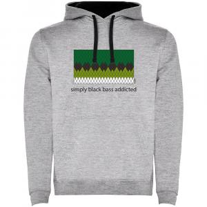 Худи Kruskis Simply Black Bass Addicted Two-Colour, серый