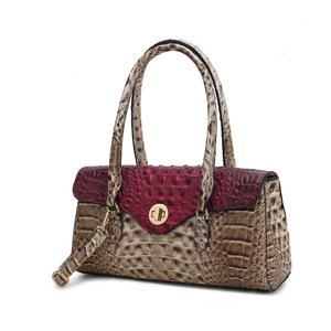 Элегантная женская сумка через плечо Liviana с тиснением под крокодила MKF Collection By Mia K., фуксия